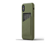 Калъфи Mujjo Leather Wallet за iPhone XS / iPhone X, зелен