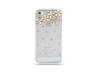 Калъфи Калъф Wikky Golden Flowers за iPhone 5, с детайли в бяло