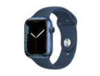 Смарт часовници Apple Watch S7 GPS, 45mm Blue Aluminium Case with Abyss Blue Sport Band - Regular