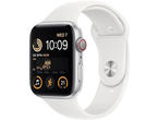 Смарт часовници Apple Watch SE GPS + Cellular 44mm Silver Aluminium Case with White Sport Band - Regular
