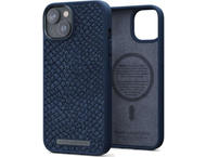 Калъфи Njord Salmon Leather Magsafe за iPhone 14, син