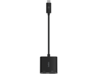 Кабели и Адаптери Belkin USB-C към HDMI + адаптер за зареждане (60W PD) - черен