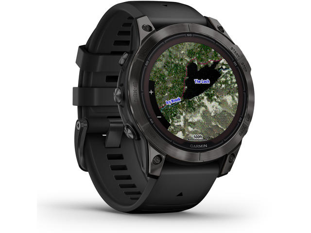Смарт часовници Garmin fenix 7 Pro Sapphire Solar Edition - Carbon Grey DLC Titanium с Black каишка