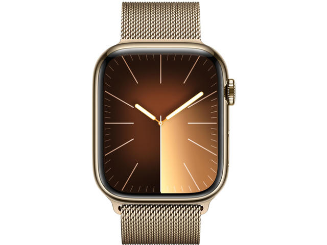 Смарт часовници Apple Watch S9 Cellular 45mm Gold Stainless Steel Case w Gold Milanese Loop