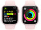 Смарт часовници Apple Watch S9 Cellular 45mm Pink Alu Case w Light Pink Sport Band - S/M