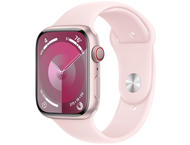 Смарт часовници Apple Watch S9 Cellular 45mm Pink Alu Case w Light Pink Sport Band - S/M