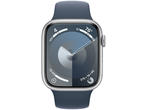 Смарт часовници Apple Watch S9 Cellular 45mm Silver Alu Case w Storm Blue Sport Band - S/M