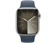 Смарт часовници Apple Watch S9 Cellular 45mm Silver Stainless Steel Case w Storm Blue Sport Band - M/L