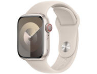 Смарт часовници Apple Watch S9 Cellular 45mm Starlight Alu Case w Starlight Sport Band - M/L