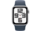 Смарт часовници Apple Watch SE2 v2 GPS 44mm Silver Alu Case w Storm Blue Sport Band - M/L