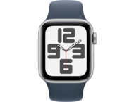 Смарт часовници Apple Watch SE2 v2 GPS 40mm Silver Alu Case w Storm Blue Sport Band - M/L