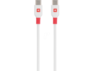 Кабели и Адаптери Skross, USB-C - USB-C 2.0 мъжко, 2.0 м, бял