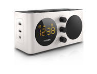 Радиочасовници Philips радио с часовник, двоен будилник, двоен USB порт за зареждане