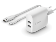 Зарядни устройства Belkin BOOST CHARGE 24w USB-A , бяло