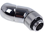 Фитинги Alphacool Eiszapfen Angle Adapter double-45° rotatable G1/4 outer thread to G1/4 inner thread - Chrome