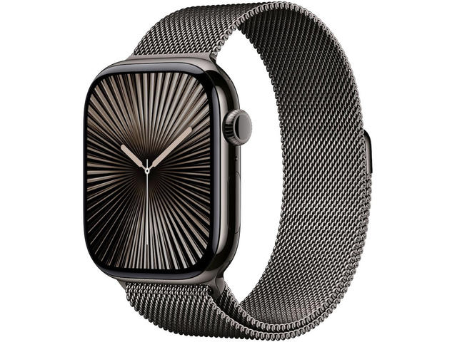 Смарт часовници Apple Watch Series 10 GPS + Cellular 42mm Slate Titanium Case with Slate Milanese Loop