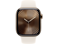 Смарт часовници Apple Watch Series 10 GPS + Cellular 42mm Gold Titanium Case with Starlight Sport Band - M/L