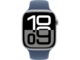 Смарт часовници Apple Watch S10 GPS + Cellular 46mm Silver Alu Case with Denim Sport Band - M/L