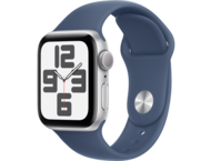 Смарт часовници Apple Watch SE2 (2024) GPS 40mm Silver Alu Case with Denim Sport Band - S/M