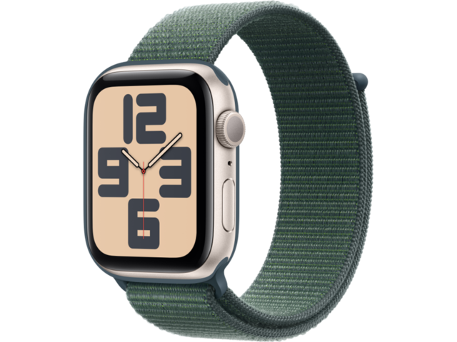 Смарт часовници Apple Watch SE2 (2024) GPS 44mm Starlight Alu Case with Lake Green Sport Loop