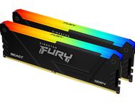 Оперативна памет 64GB (2x32GB) DDR4 3200MT/s Kingston FURY BEAST Black RGB, Разопакован продукт