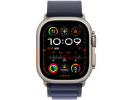 Каишки Apple Watch 49mm Loop: Navy Alpine Loop - Medium - Natural Titanium Finish