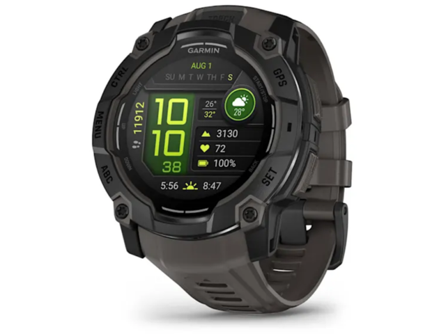 Смарт часовници Garmin Instinct 3 – 50 мм, AMOLED - Black с Charcoal каишка 