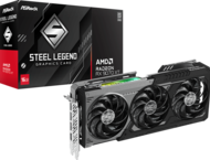 Видео карти ASRock AMD Radeon RX 9070 XT Steel Legend Dark 16GB