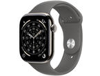 Смарт часовници Apple Watch Series 11 GPS + Cellular 42mm Natural Titanium Case with Stone Grey Sport Band - M/L