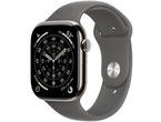 Смарт часовници Apple Watch S11 GPS + Cellular 46mm Natural Titanium Case with Stone Grey Sport Band - S/M