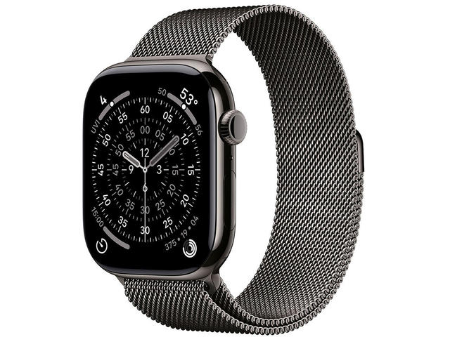 Смарт часовници Apple Watch S11 GPS + Cellular 46mm Slate Titanium Case with Slate Milanese Loop - S/M