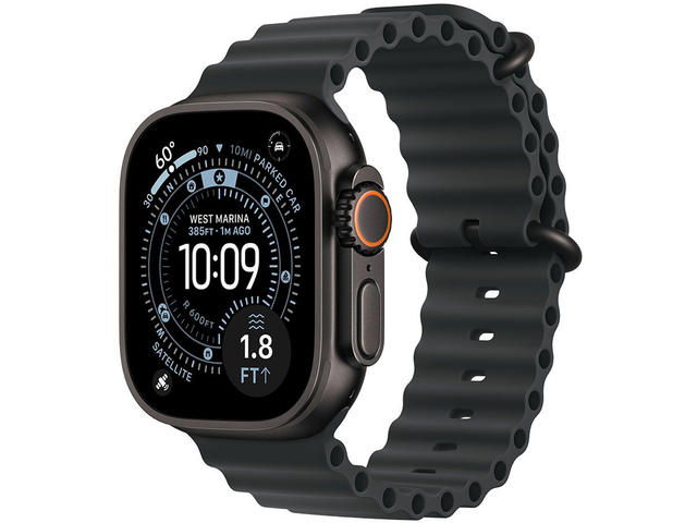 Смарт часовници Apple Watch Ultra 3 Cellular 49mm Black Titanium Case with Black Ocean Band