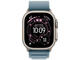Смарт часовници Apple Watch Ultra 3 Cellular 49mm Natural Titanium Case with Light Blue Alpine Loop - Small