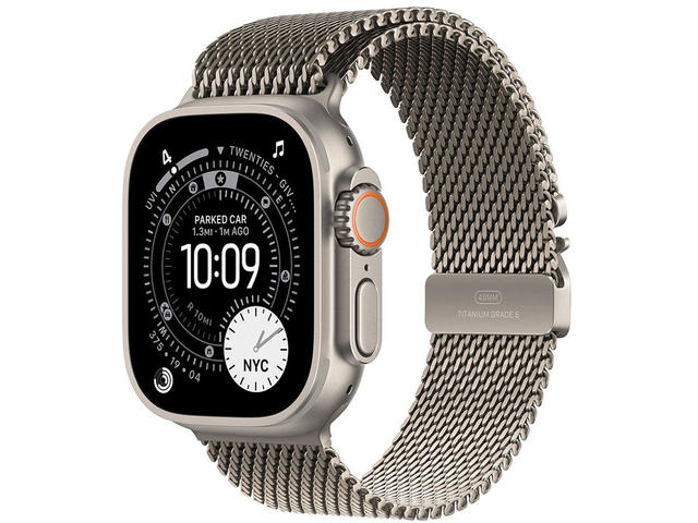 Смарт часовници Apple Watch Ultra 3 Cellular 49mm Natural Titanium Case with Natural Titanium Milanese Loop - Large