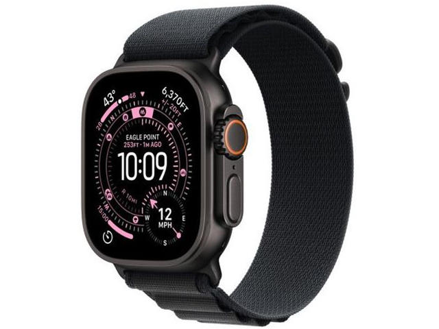 Смарт часовници Apple Watch Ultra 3 Cellular 49mm Titanium Case with Black Alpine Loop - Medium