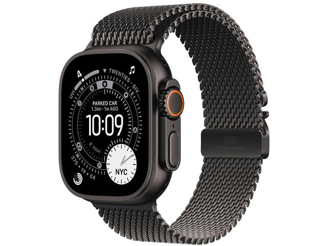 Смарт часовници Apple Watch Ultra 3 Cellular 49mm Black Titanium Case with Black Titanium Milanese Loop - Large