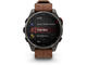 Смарт часовници Garmin fēnix® 8 Pro - 47 mm, AMOLED, Sapphire - Carbon grey DLC titanium с Chestnut кожена каишка