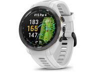 Смарт часовници Garmin Approach® S70 - 42 мм черен керамичен безел с бяла силиконова каишка
