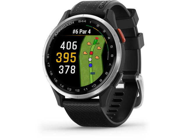 Смарт часовници Garmin Approach® S44 - Silver Aluminium безел с Black силиконова каишка