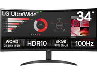 Монитори LG UltraWide 34WR50QK-B, Разопакован с леки козметични щети по кашона