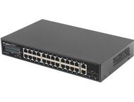 Мрежово оборудване Lanberg RSGE-24P-2GE-2S-250