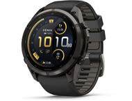 Смарт часовници Garmin fēnix® 9 Pro, inReach® - 51 мм - Carbon Gray DLC Titanium с Black/Pebble Grey силиконова каишка