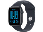 Смарт часовници Apple Watch SE 3 44 mm GPS - Midnight Aluminium Case with Navy Blue Sport Band - M/L